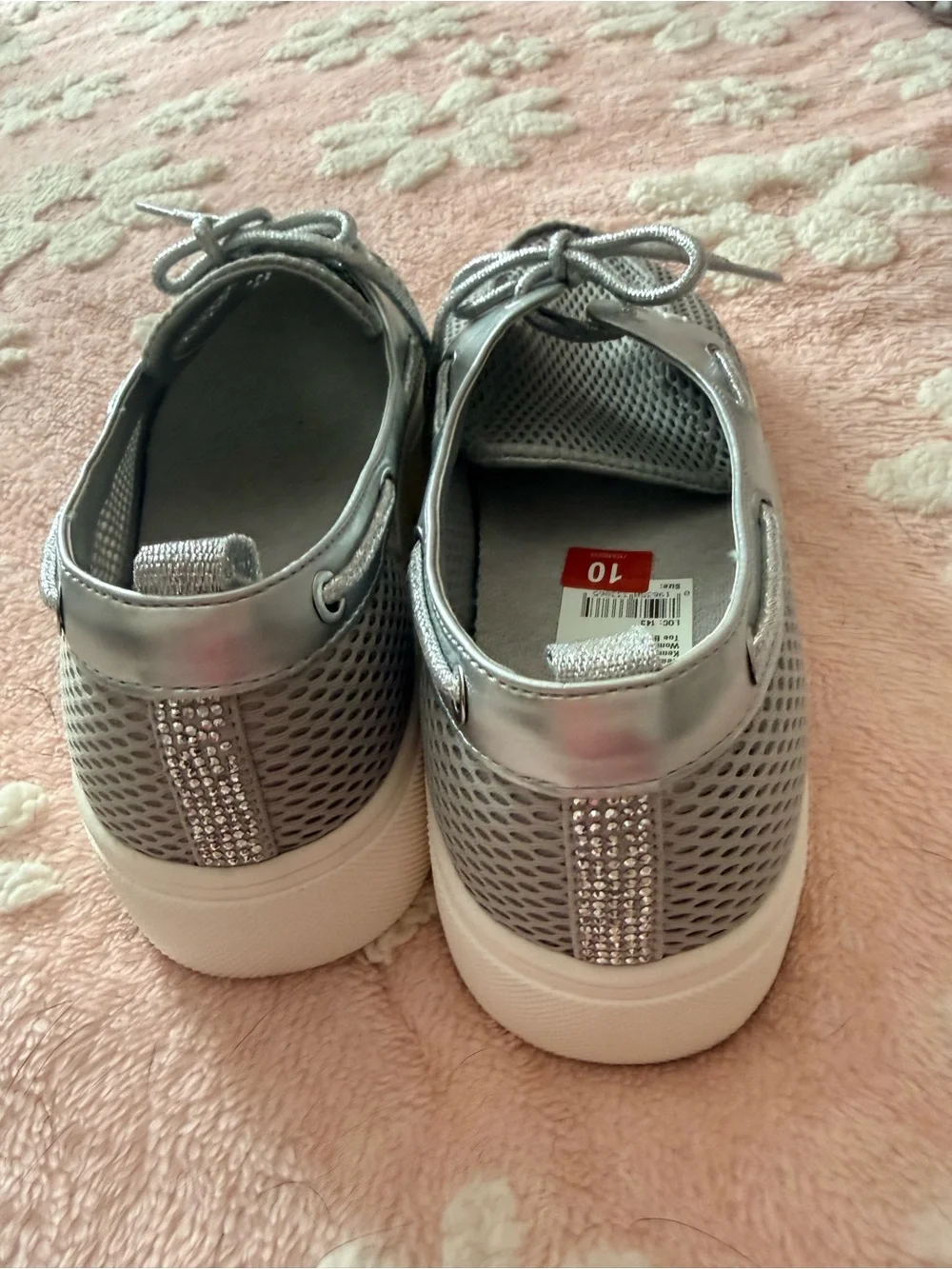 Kenneth Cole Reaction Silver Mesh Platform Loafers
